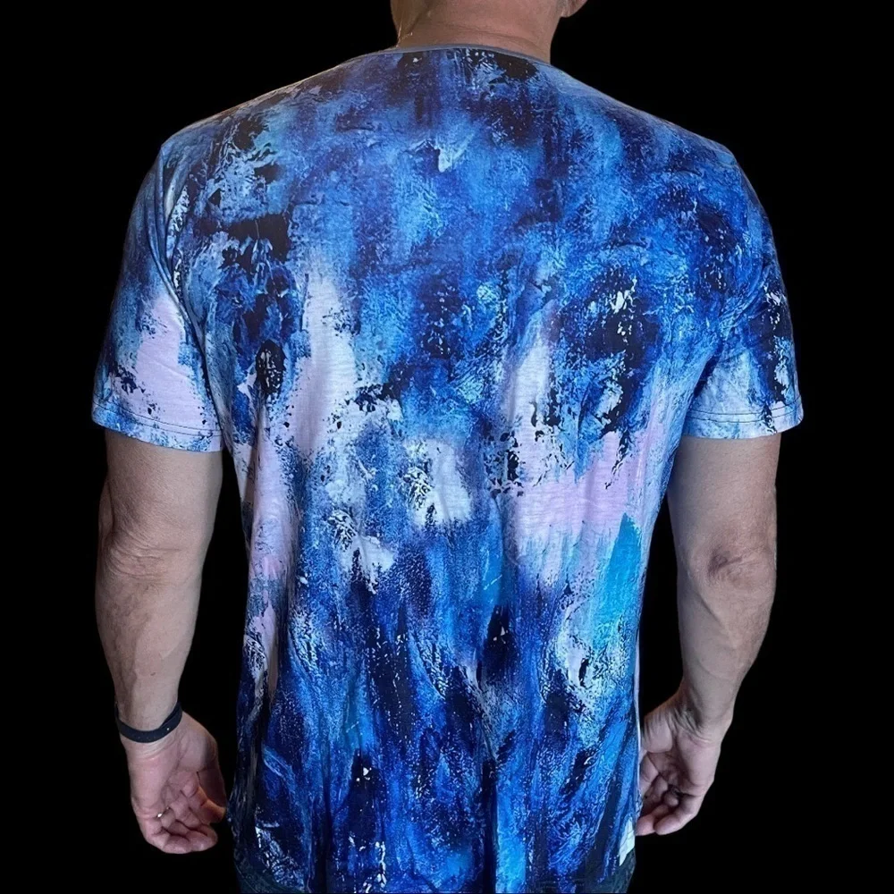 FAITH Based Shirt NWOT Mens Blue Turquoise Cross‎